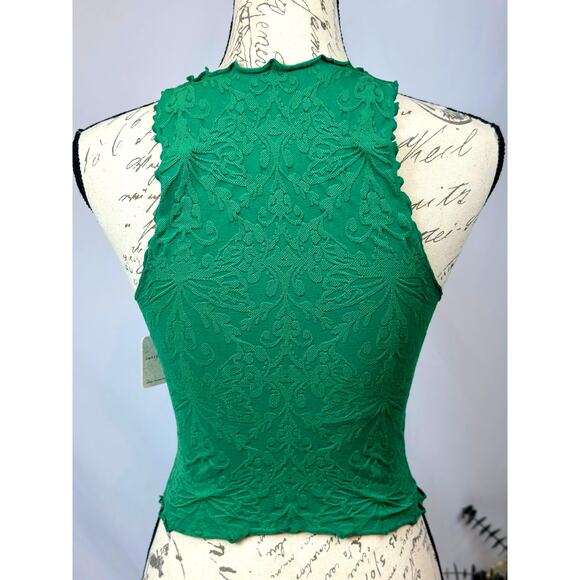 Free People Here For You Cami Lettuce Edges Hem Ivy League M/L - Picture 8 of 12